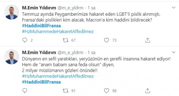 Foto - Küstah Macron'dan Peygamberimiz'e hakarete destek! Ey kafirler yenileceksiniz ve Cehennem'e sürüleceksiniz!