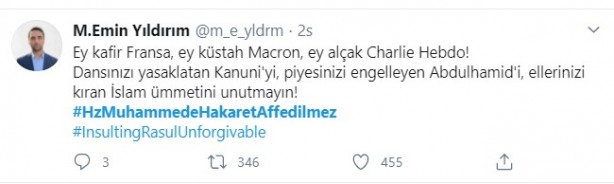 Foto - Küstah Macron'dan Peygamberimiz'e hakarete destek! Ey kafirler yenileceksiniz ve Cehennem'e sürüleceksiniz!