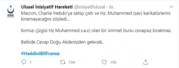 Foto - Küstah Macron'dan Peygamberimiz'e hakarete destek! Ey kafirler yenileceksiniz ve Cehennem'e sürüleceksiniz!