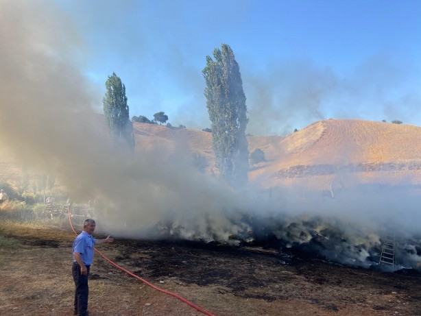 Kütahya'da yangın! 3 büyükbaş hayvan yanarak can verdi