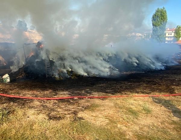 Foto - Kütahya'da yangın! 3 büyükbaş hayvan yanarak can verdi