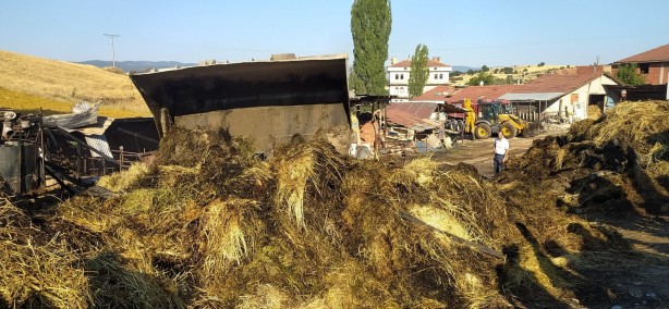 Foto - Kütahya'da yangın! 3 büyükbaş hayvan yanarak can verdi