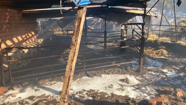 Foto - Kütahya'da yangın! 3 büyükbaş hayvan yanarak can verdi