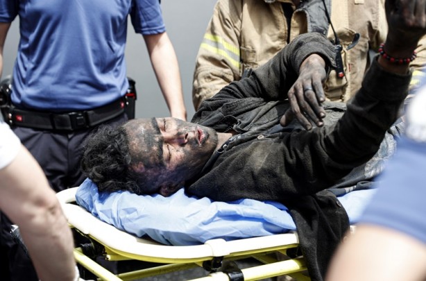 Foto - Kuzey Makedonya'ya giden otobüsün altında saklanıyordu! Sıkıştığı yerden itfaiye kurtardı