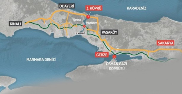 Kuzey Marmara otoyolunun güncel fiyat tablosu ortaya çıktı!