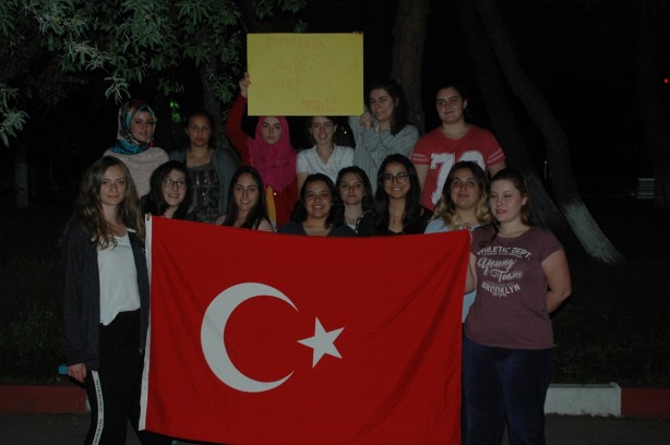 Foto - KYK'daki öğrencilerden İsrail'e Kudüs protestosu!
