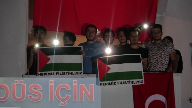 Foto - KYK'daki öğrencilerden İsrail'e Kudüs protestosu!