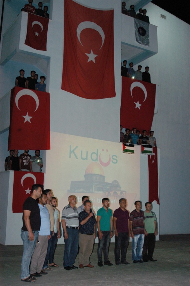 Foto - KYK'daki öğrencilerden İsrail'e Kudüs protestosu!