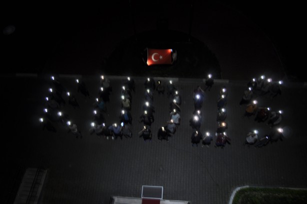 Foto - KYK'daki öğrencilerden İsrail'e Kudüs protestosu!