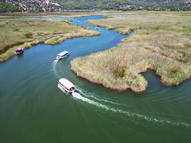 Foto - Labirent görünümlü Dalyan sazlıkları şaşırtıyor