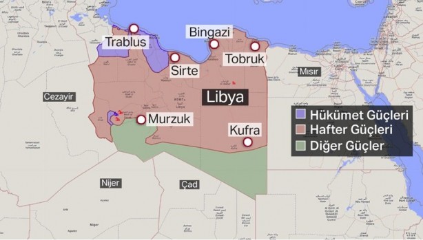Foto - Libya son durum haritası