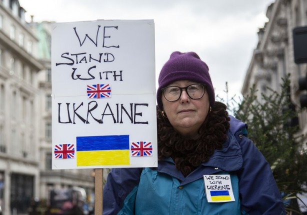 Foto - Londra'da Ukrayna için sokağa döküldüler!
