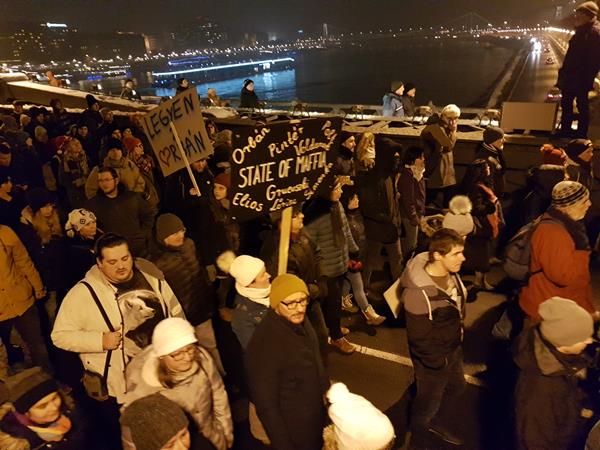 Macaristan'da binler sokağa döküldü! 
