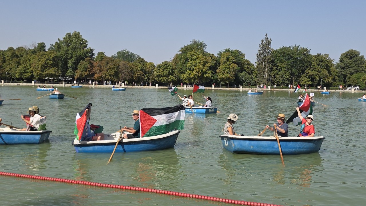 Foto - Madrid’de on binler Filistin için sokağa indi