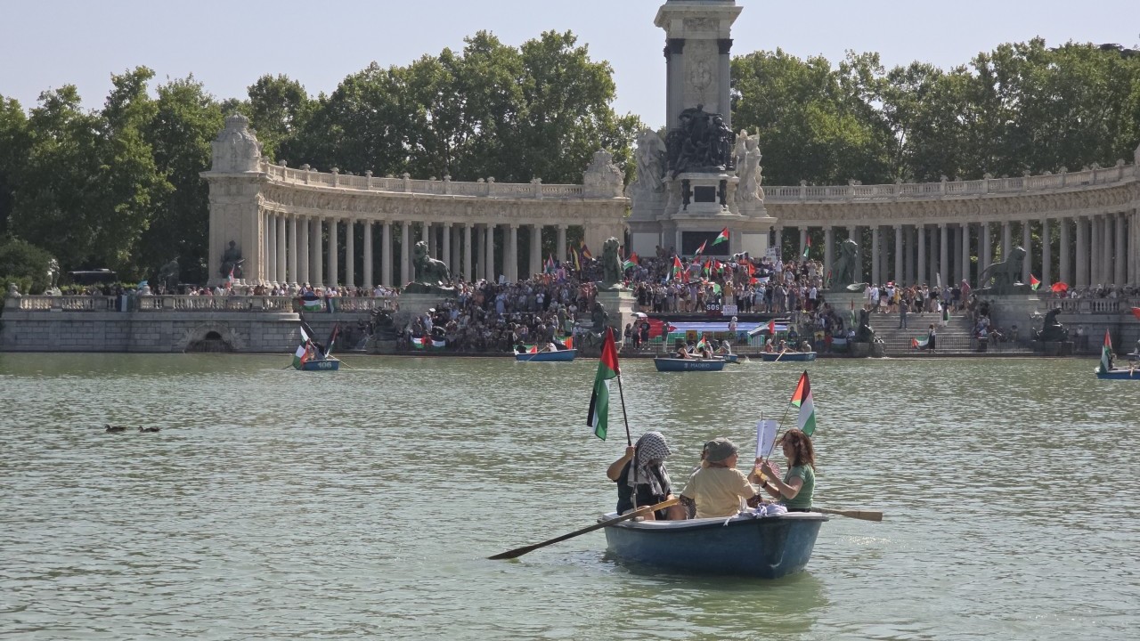 Foto - Madrid’de on binler Filistin için sokağa indi