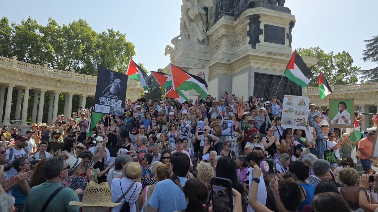 Foto - Madrid’de on binler Filistin için sokağa indi