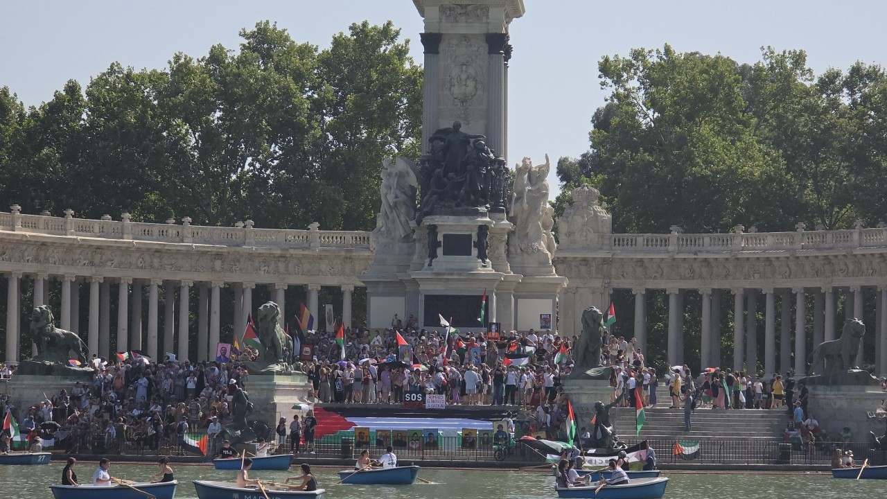 Foto - Madrid’de on binler Filistin için sokağa indi