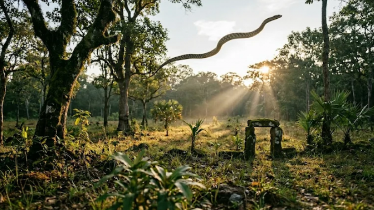 Mağara çatlaklarından çıkıyor! Uçan yılanlar bilim dünyasını şaşkına çevirdi