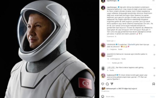 Foto - Manken eskisi Tuğba Özay’dan, Türkiye'nin ilk astronotu Alper Gezeravcı ile ilgili skandal paylaşım! Yuh size be, yuh
