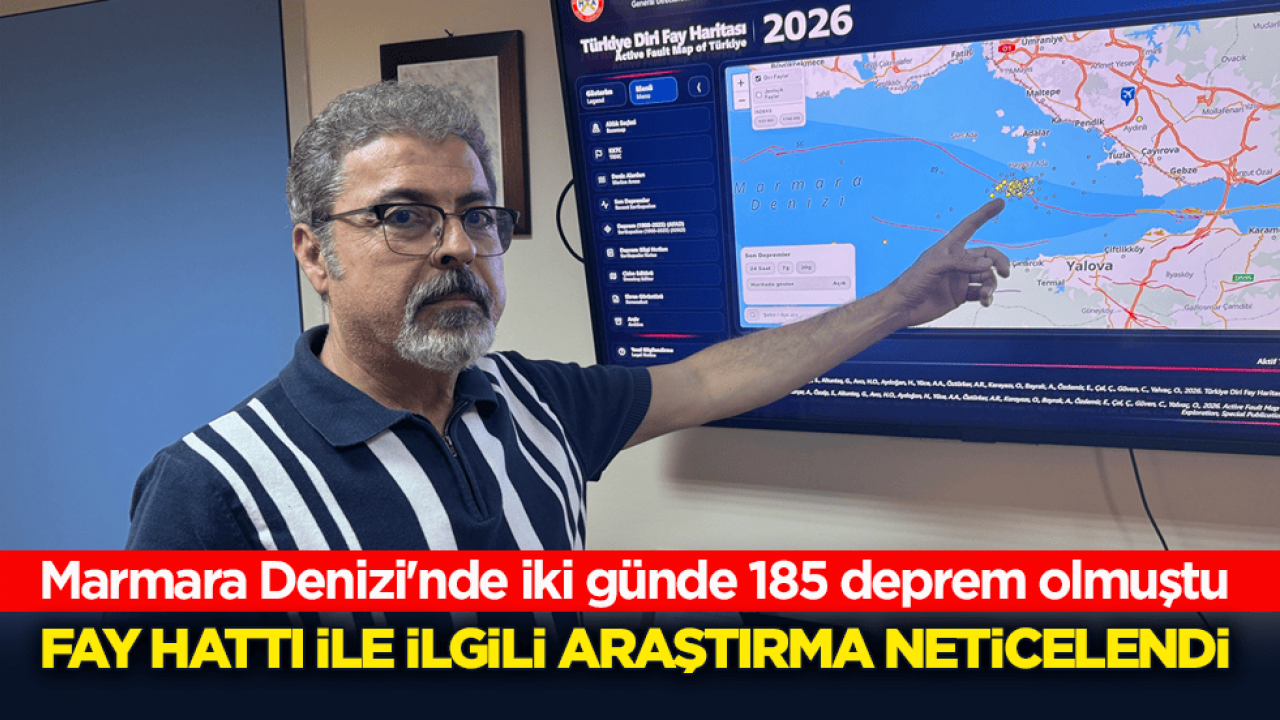Marmara Denizi'nde iki günde 185 deprem olmuştu! Fay hattı ile ilgili araştırma neticelendi 