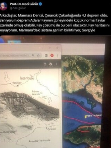 Foto - Marmara'daki 4,1’lik deprem sonrası Naci Görür'den ürküten uyarı! Naci Görür açık açık söyledi: 