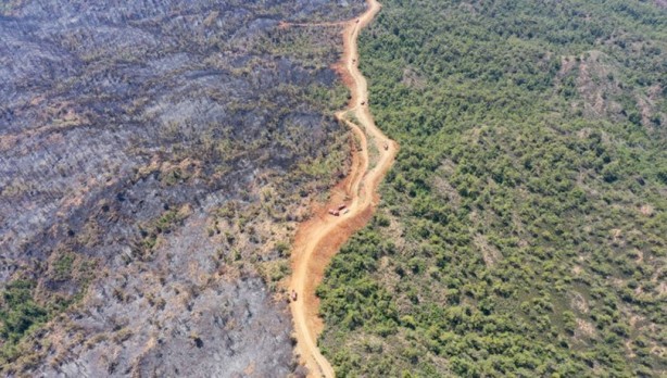 Foto - Marmaris’teki yangın uydudan görüntülendi