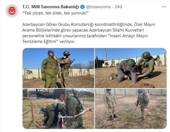 Foto - Mehmetçik'ten Azerbaycan askerlerine mayın eğitimi