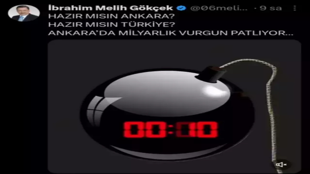 Foto - Melih Gökçek’in tüm Türkiye’yi şaşırtan "saatli bomba" paylaşımına, oğlu Osman Gökçek bakın ne dedi