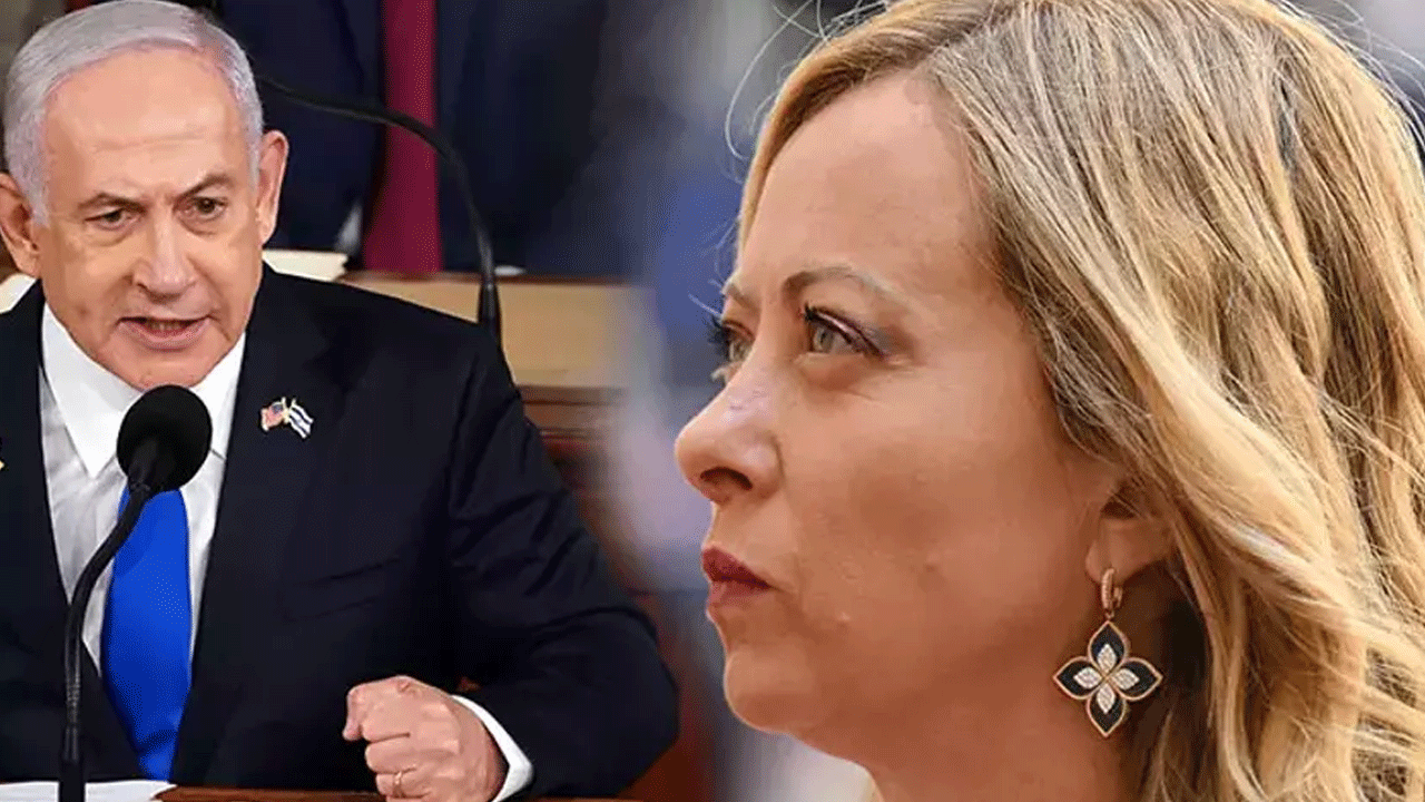 Foto - Meloni, katil Netanyahu'ya ders verdi