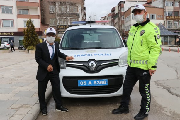 Foto - Merzifon polisinin "Trafik Ali"si