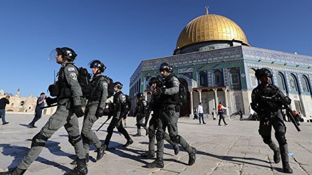 Foto - Mescid-i Aksa'da İsrail terörü! Fanatik Yahudilerden tehlikeli provokasyon