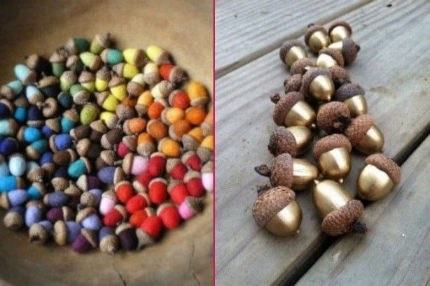 Foto - Meşe palamutlarından elde edilen muhteşem süslemeler