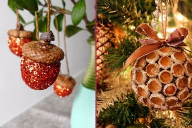 Foto - Meşe palamutlarından elde edilen muhteşem süslemeler