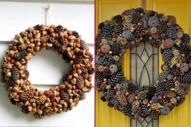 Foto - Meşe palamutlarından elde edilen muhteşem süslemeler