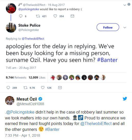 Foto - Mesut Özil polisi trolledi