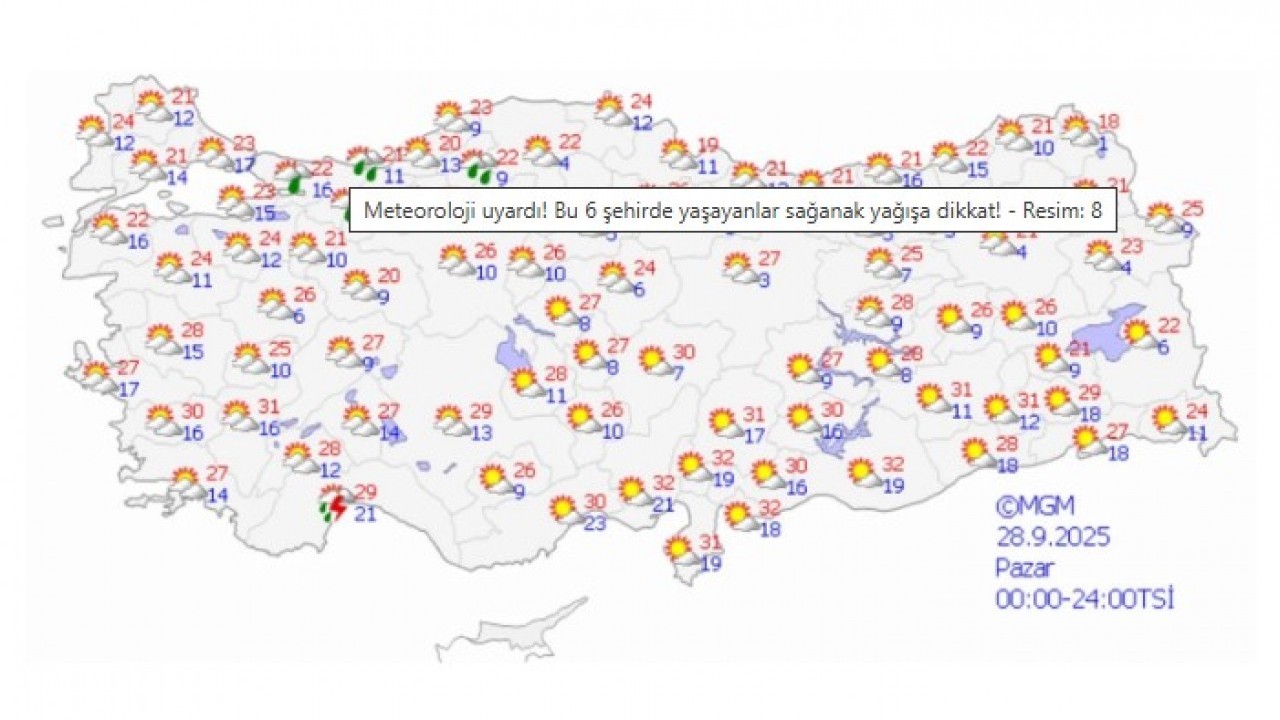 Foto - Meteoroloji sağanak sinyali verdi! Bu 6 şehirde yaşayanlar dikkat