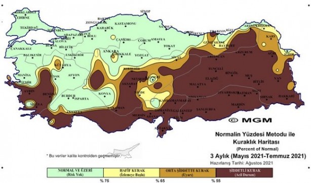 Foto - Meteoroloji'den korkutan harita: Türkiye'nin yarısından fazlası...