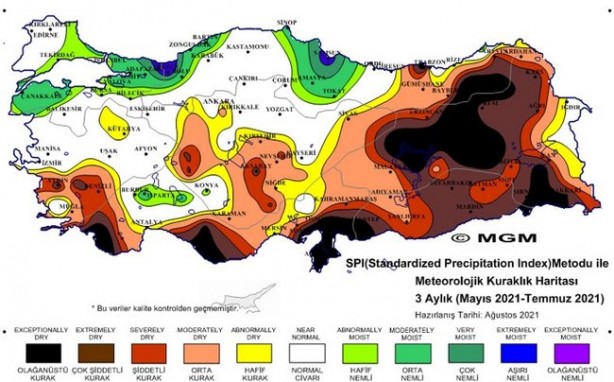Foto - Meteoroloji'den korkutan harita: Türkiye'nin yarısından fazlası...