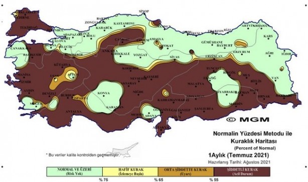 Foto - Meteoroloji'den korkutan harita: Türkiye'nin yarısından fazlası...