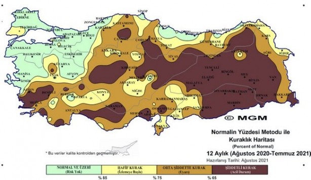 Foto - Meteoroloji'den korkutan harita: Türkiye'nin yarısından fazlası...