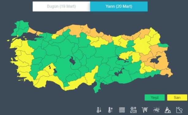 Foto - Meteoroloji'den İstanbul dahil 10 il için turuncu, 12 il için sarı uyarı!