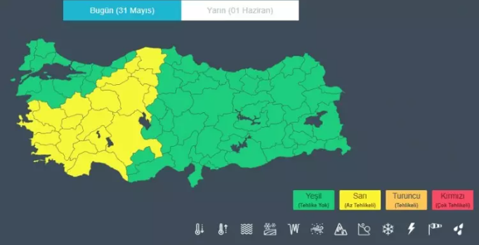 Foto - Meteoroloji'den Vatandaşlara çağrı! 19 il için sarı kodlu alarm! 