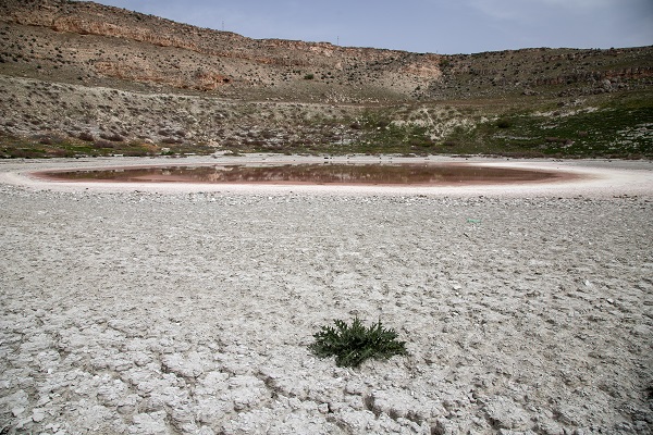 Foto - Meyil Obruk Gölü kızıl renge büründü