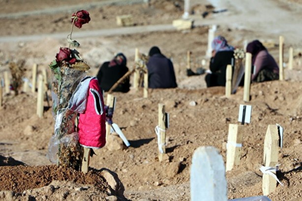 Foto - Mezarlıktaki kırmızı montun altından dram çıktı!