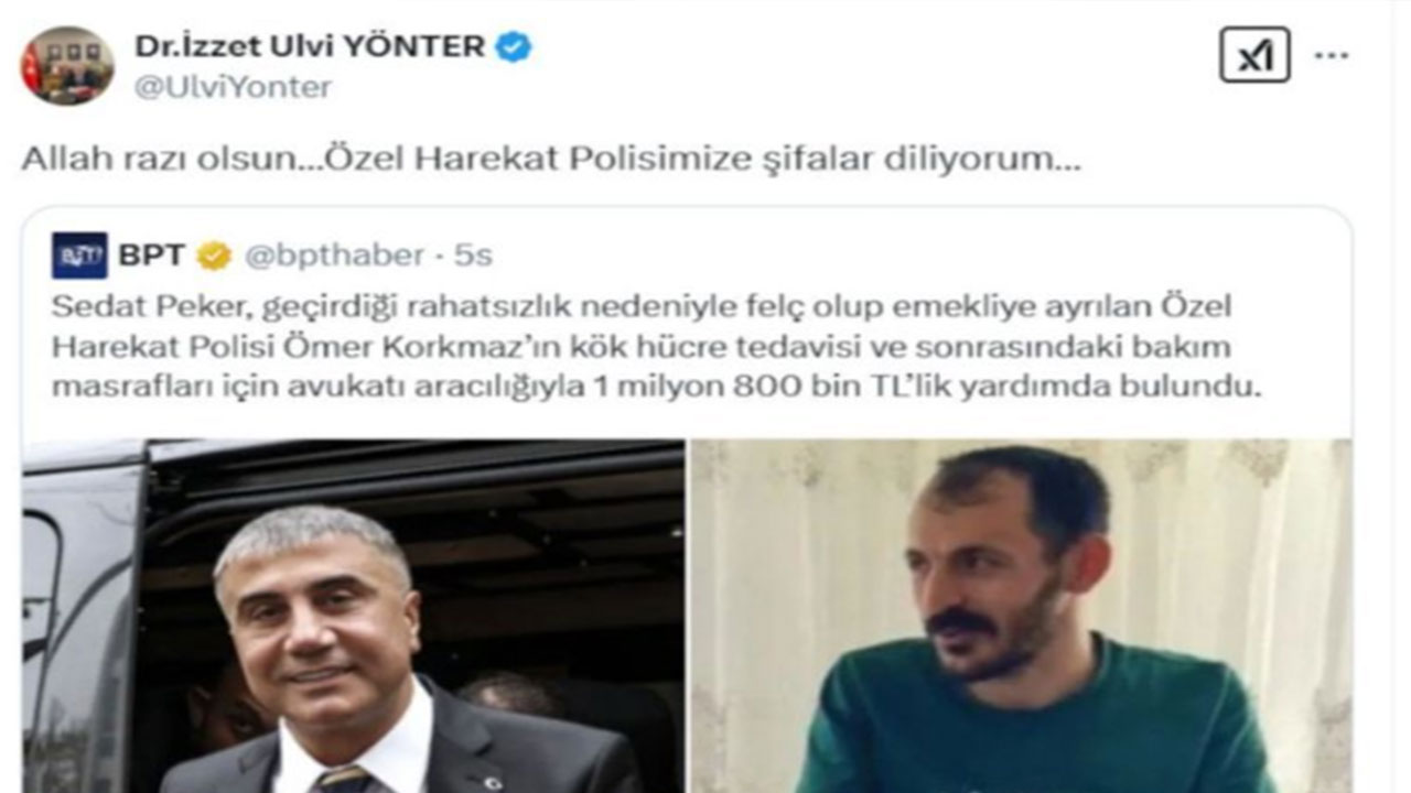 Foto - MHP'li isimden Sedat Peker paylaşımı: Allah razı olsun