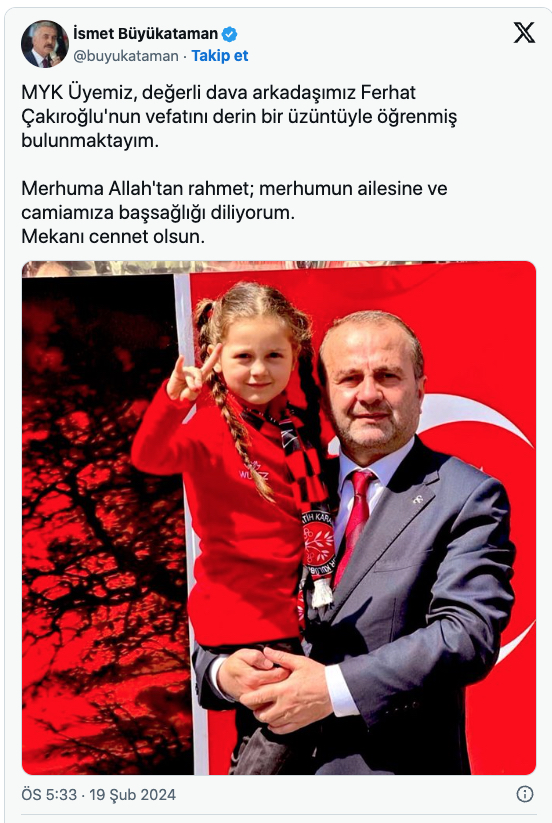 Foto - MHP’yi sarsan ölüm! O isim hayatını kaybetti! İnnâ lillâhi ve innâ ileyhi raciun 