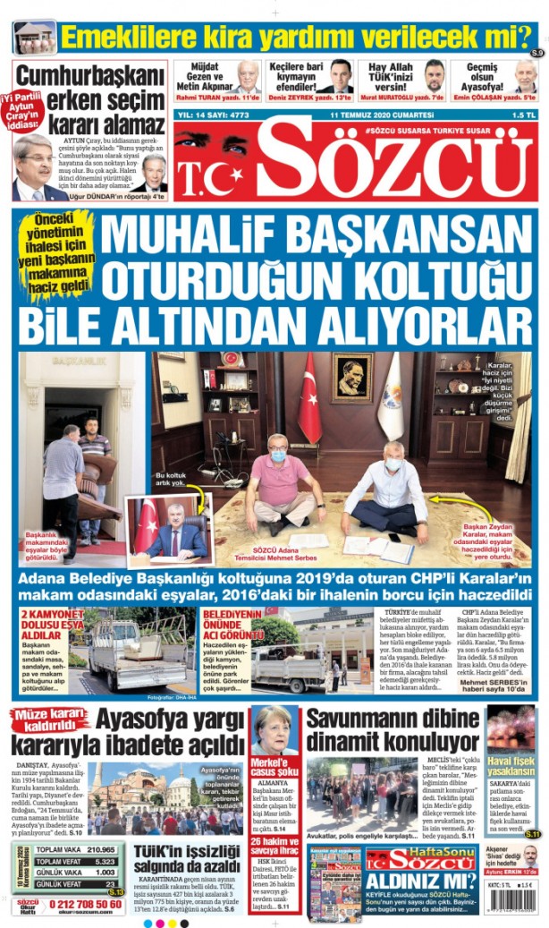 Foto - Millete sırtını çeviren 'solak tetikçiler' Ayasofya'nın camiye çevrilmesini böyle gördü(!)