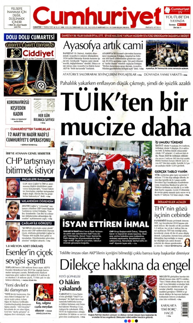 Foto - Millete sırtını çeviren 'solak tetikçiler' Ayasofya'nın camiye çevrilmesini böyle gördü(!)