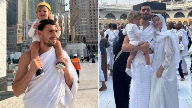 Foto - Milli futbolcu Merih Demiral, eşi ve çocuğuyla umre yaptı! Paylaşımının altına yazılan yorumlar mide bulandırdı! İşte o şok eden sözler