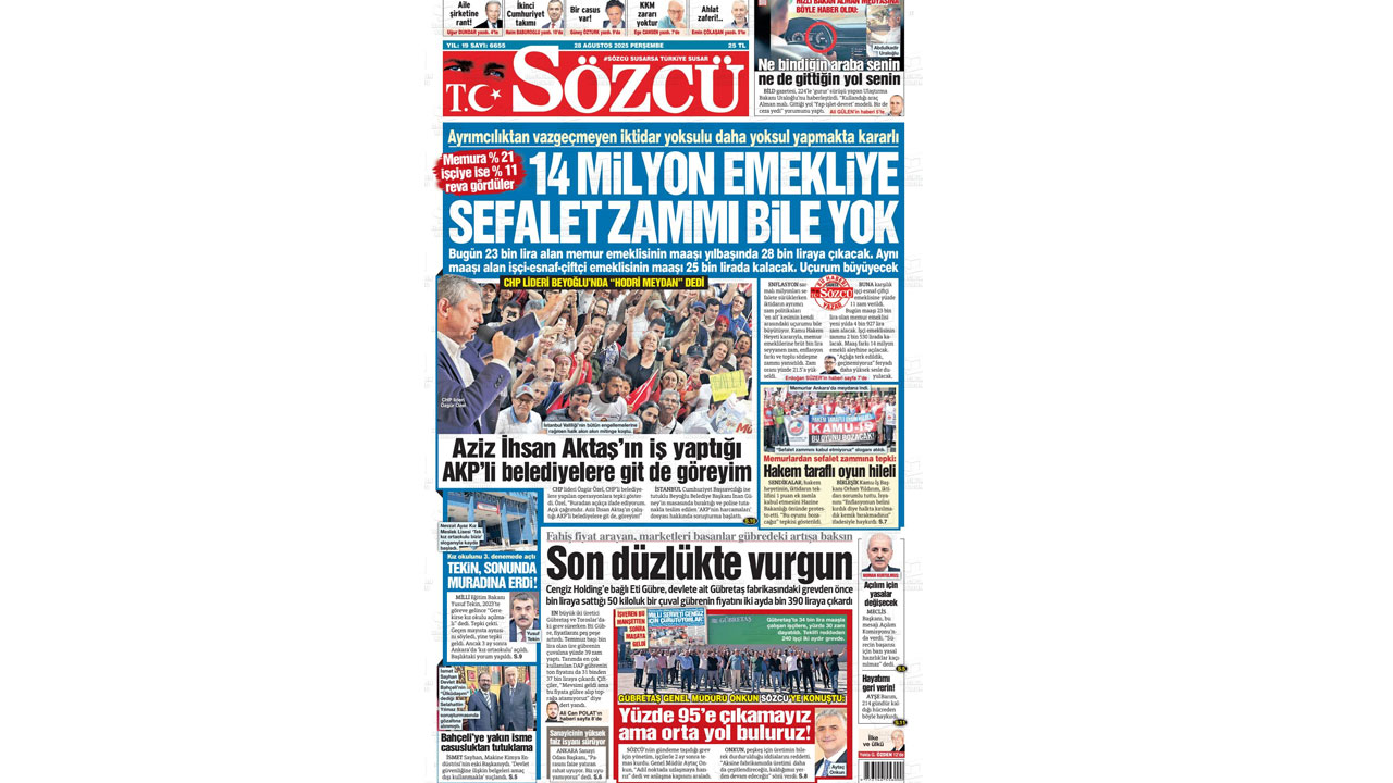 Foto - Milli Gazete, Sözcü ve Cumhuriyet ile aynı safta! İşte Çelik Kubbe’ye kör kalanlar